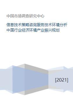 信息技術(shù)策略咨詢服務(wù)在中國(guó)行業(yè)經(jīng)濟(jì)環(huán)境下的技術(shù)環(huán)境分析與產(chǎn)業(yè)振興規(guī)劃